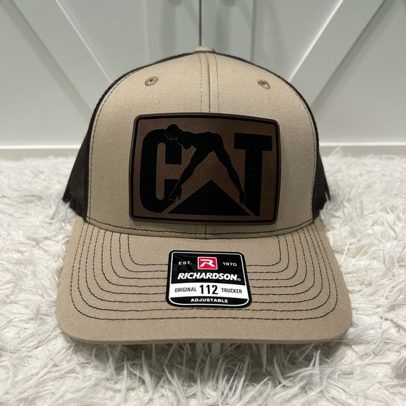 Laser engraved trucker Richardson 112 hat. Caterpillar CAT - Picture 2 of 2